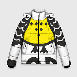 Куртка зимняя для мальчика Сова: пора в отпуск!, цвет: 3D-черный