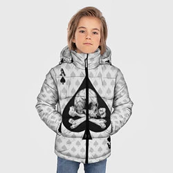 Куртка зимняя для мальчика Смертельный туз, цвет: 3D-светло-серый — фото 2