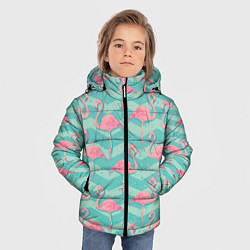 Куртка зимняя для мальчика Flamingo Pattern, цвет: 3D-светло-серый — фото 2