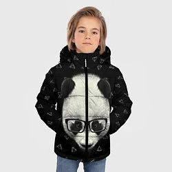 Куртка зимняя для мальчика Умная панда, цвет: 3D-светло-серый — фото 2