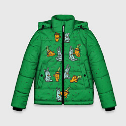 Куртка зимняя для мальчика Боевая морковь, цвет: 3D-черный