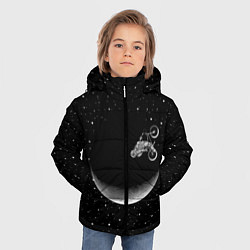 Куртка зимняя для мальчика Астронавт байкер, цвет: 3D-красный — фото 2