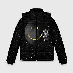 Куртка зимняя для мальчика Лунная улыбка, цвет: 3D-черный