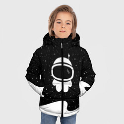 Куртка зимняя для мальчика Маленький космонавт, цвет: 3D-светло-серый — фото 2