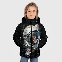 Куртка зимняя для мальчика Подводный космос, цвет: 3D-красный — фото 2