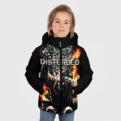 Куртка зимняя для мальчика Disturbed: Flame Throne, цвет: 3D-черный — фото 2
