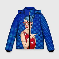 Куртка зимняя для мальчика Pop Art Girl, цвет: 3D-черный