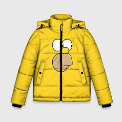 Куртка зимняя для мальчика Гомер стесняется, цвет: 3D-черный
