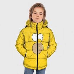 Куртка зимняя для мальчика Гомер стесняется, цвет: 3D-черный — фото 2
