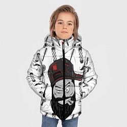 Куртка зимняя для мальчика Барбер Борода, цвет: 3D-светло-серый — фото 2