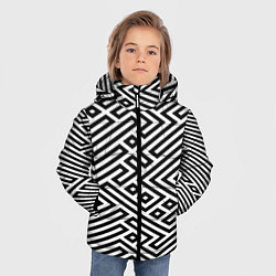 Куртка зимняя для мальчика Optical illusion, цвет: 3D-черный — фото 2