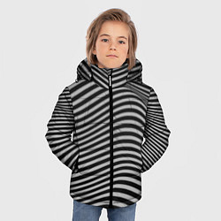 Куртка зимняя для мальчика Оптический узор, цвет: 3D-черный — фото 2