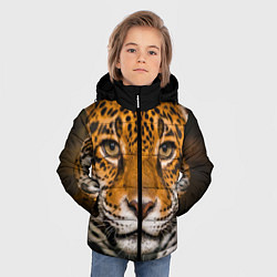 Куртка зимняя для мальчика Взгляд ягуара, цвет: 3D-черный — фото 2