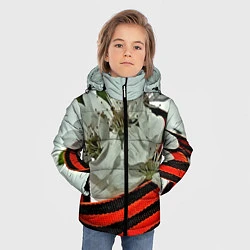 Куртка зимняя для мальчика Георгиевская лента, цвет: 3D-светло-серый — фото 2