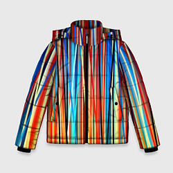 Куртка зимняя для мальчика Colored stripes, цвет: 3D-красный