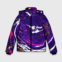 Куртка зимняя для мальчика Фиолетовый акрил, цвет: 3D-красный