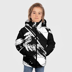 Куртка зимняя для мальчика Чёрно-белый, цвет: 3D-красный — фото 2