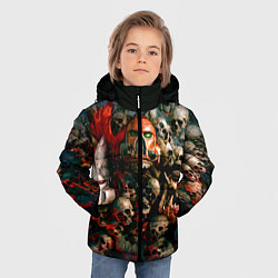 Куртка зимняя для мальчика Warhammer 40k: Skulls, цвет: 3D-светло-серый — фото 2