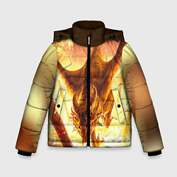 Куртка зимняя для мальчика Дракон, цвет: 3D-черный