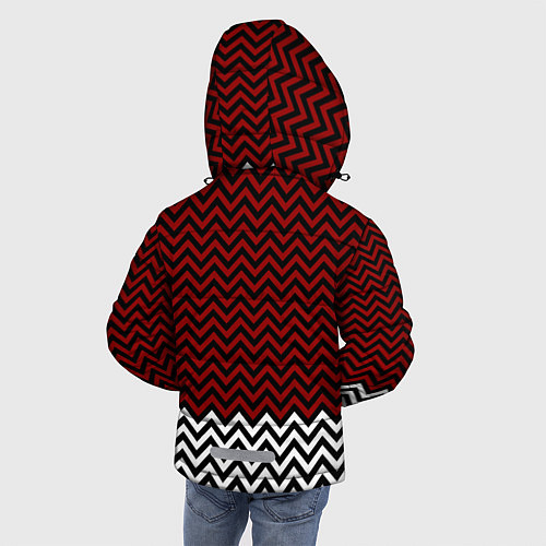 Зимняя куртка для мальчика Твин Пикс: Минимализм / 3D-Светло-серый – фото 4