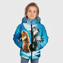 Куртка зимняя для мальчика Альфа и Омега 8, цвет: 3D-светло-серый — фото 2