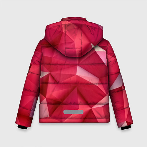 Зимняя куртка для мальчика Розовые грани / 3D-Красный – фото 2