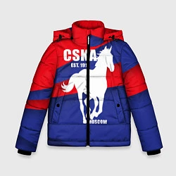 Куртка зимняя для мальчика CSKA est. 1911, цвет: 3D-красный