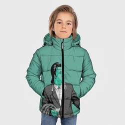 Куртка зимняя для мальчика Недоумевающий Винсент, цвет: 3D-светло-серый — фото 2