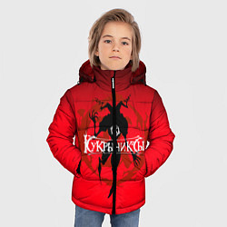 Куртка зимняя для мальчика Кукрыниксы: Дьявол, цвет: 3D-черный — фото 2