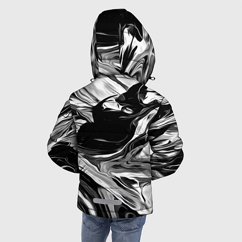 Зимняя куртка для мальчика Серые краски / 3D-Светло-серый – фото 4