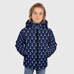 Куртка зимняя для мальчика Морские якоря, цвет: 3D-светло-серый — фото 2