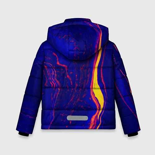Зимняя куртка для мальчика Ультрафиолетовые разводы / 3D-Красный – фото 2