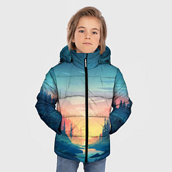 Куртка зимняя для мальчика Лес, цвет: 3D-черный — фото 2