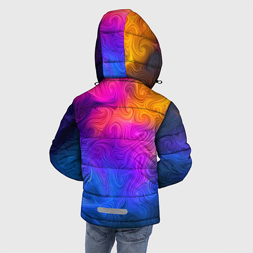 Зимняя куртка для мальчика Узор цвета / 3D-Светло-серый – фото 4