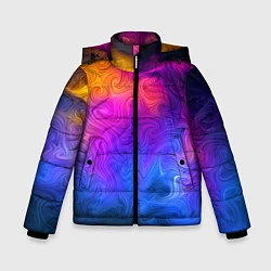 Куртка зимняя для мальчика Узор цвета, цвет: 3D-черный