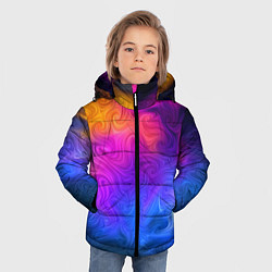 Куртка зимняя для мальчика Узор цвета, цвет: 3D-черный — фото 2