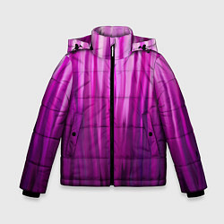 Куртка зимняя для мальчика Фиолетово-черные краски, цвет: 3D-черный