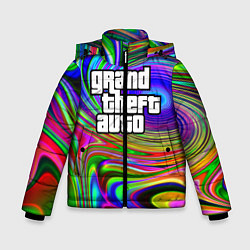 Куртка зимняя для мальчика GTA Acid Divorces, цвет: 3D-черный