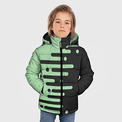 Куртка зимняя для мальчика Геометрический Инь Янь, цвет: 3D-черный — фото 2