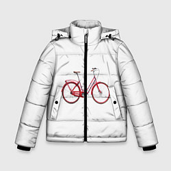 Куртка зимняя для мальчика Велосипед, цвет: 3D-красный