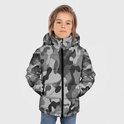 Куртка зимняя для мальчика Ночной Камуфляж 1, цвет: 3D-светло-серый — фото 2
