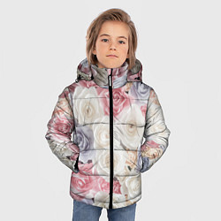 Куртка зимняя для мальчика Букет из роз, цвет: 3D-черный — фото 2