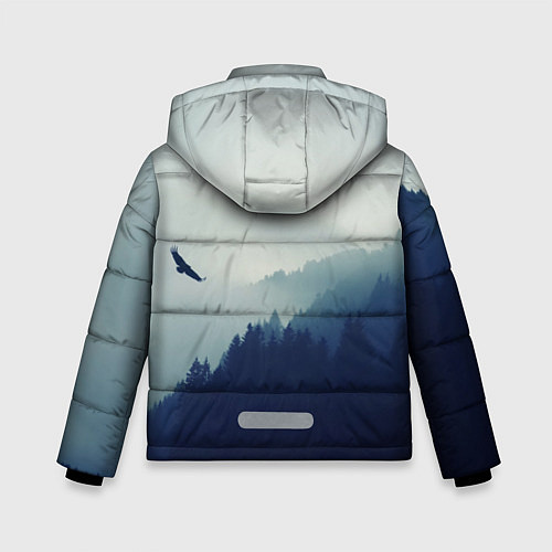 Зимняя куртка для мальчика Орел над Лесом / 3D-Красный – фото 2