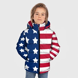 Куртка зимняя для мальчика USA Flag, цвет: 3D-красный — фото 2