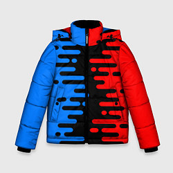 Куртка зимняя для мальчика Форма абстракции, цвет: 3D-черный
