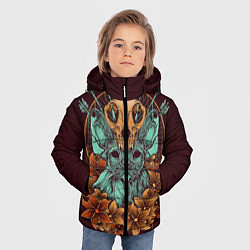 Куртка зимняя для мальчика Кошачий череп, цвет: 3D-черный — фото 2