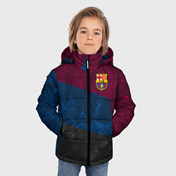 Куртка зимняя для мальчика FC Barcelona: Dark polygons, цвет: 3D-черный — фото 2