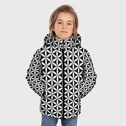 Куртка зимняя для мальчика Цветок Жизни, цвет: 3D-черный — фото 2