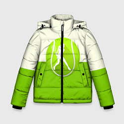 Куртка зимняя для мальчика Символ теннисиста, цвет: 3D-красный