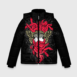 Куртка зимняя для мальчика Горгона Медуза, цвет: 3D-черный